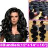 Virgin Brazilian/Peruvian/Indian Human Hair Extensions 3 Bundles/300g Body Wave