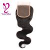 Virgin Brazilian Body Wave Human Hair 4*4 Lace Closure Free Middle Three Part
