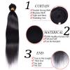 4 bundles Brazilian Virgin Remy hair Straight Human Hair Weave Extensions 200g