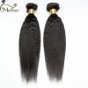 Kinky Straight Hair Brazilian Virgin Hair Weave 3 Bundles Human Hair Extensions