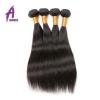Straight Hair With Lace Closure Brazilian Virgin Human Hair 4Bundles Extension8A #2 small image