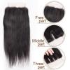 Brazilian Virgin Hair 3 Bundles Straight Weave Human Hair Weft with 1pc Closure