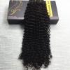 7A Kinky Curly Brazilian Virgin Clip in Human Hair Extensions Afro Full Head