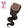 7A Brazilian Virgin Hair Body Wave 4*4 1PC Lace Closure with 3 Bundles Hair Weft