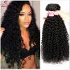 3 Bundles Brazilian 7A Kinkly Curly Remy Virgin Human Hair Extensions Weave 150G