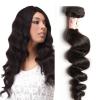 7A Brazilian Loose Wave Virgin Human Hair Weaves Unprocessed Hairs 100g/Bundle #1 small image