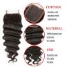 Brazilian Hair Loose Wave 1 Pcs 4&#034;x4&#034; Lace Closure Human Virgin Hair Weave 6a