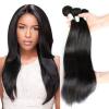 Straight hair 100% Brazilian Virgin Hair Human Hair Weave 3 Bundles Extensions #1 small image