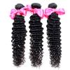 New 3 Bundle Deep Weave Curly Brazilian Virgin Human Hair Extension Weaving Weft #4 small image