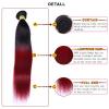 Silky straight 1b/bug Ombre Color Brazilian Virgin Human Hair 3 Bundles/150g #4 small image