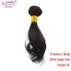 Thick 2 Bundles 100g 8&#034; 100% Brazilian Body Wave Virgin Hair Weft 100g Full Head #2 small image