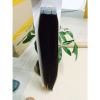 grade 8A Double Drawn 100% Brazilian Virgin Remy Tape In Human Hair Extensions #2 small image