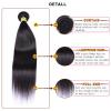 8&#034;-26&#034; Brazilian Straight 100% Virgin Human Hair Weaving Weft Extensions 50g #3 small image