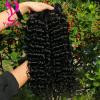 7A Grade Deep Wave Wavy Brazilian Virgin Human Hair Extensions Weft 300g/3Bundle