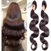 3 Bundles100% Virgin Brazilian Light Brown Body Wave Hair Extensions #2 small image
