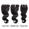 Brazilian Virgin Hair 3 Bundles Body Wave Human Hair Weft with 1 pc Lace Closure #2 small image