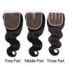 Brazilian Virgin Hair 3 Bundles Body Wave Human Hair Weft with 1 pc Lace Closure #3 small image