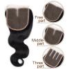 Brazilian Virgin Hair 3 Bundles Body Wave Human Hair Weft with 1 pc Lace Closure #4 small image