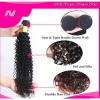 100% 6A Unprocessed Virgin Brazilian kinky wave Hair Natural Black bundles 100g #1 small image