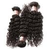 13&#034;x4 Lace Frontal with 3 Bundles 7A Brazilian Curly Virgin Human Hair Weft 300g #2 small image