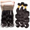 Body Wave Brazilian Virgin Human Hair Weft 3 Bundles 300g with 360 Lace Closure #5 small image