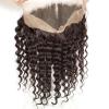 Brazilian Virgin Human Hair Deep Wave 360 Lace Frontal Closure With 4 Bundles