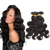 4 bundles/200g Brazilian Virgin Remy body wave Human Hair Weave Extensions Weft #1 small image
