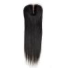 3.5x4 Brazilian Straight Lace Closures 5A Virgin Remy Human Hair Bleached Knots