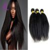 Kinky Straight Brazilian Virgin Human Hair Extensions Weave 3 Bundles 300g 7A #1 small image