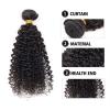 Brazilian kinky curly virgin hair weave human hair weft natural color 12&#034; 100g