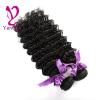 7A 100% Unprocessed Virgin Brazilian Deep Wave Hair Natural Black 2 Bundle/200g