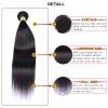 4 Bundles Remy Virgin Brazilian Straight Human Hair Weave Extensions 200g #4 small image