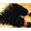 Brazilian Curly Weave Virgin hair extension 4 bundles/200g Natural Black Hair #3 small image