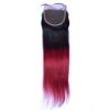 Ombre Brazilian Virgin Human Hair Straight hair Extension Lace Closure 1b/bug #2 small image