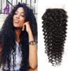 lace closure Brazilian Virgin Hair Curly Wave 4*4 Free Part/Middle/ Three Part