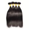 4 Bundles Straight Weave Brazilian Virgin Human Hair Extensions Natural Color