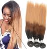 Ombre 100% Unprocessed Brazilian Virgin Straight Hair Extension 300g/3 Bundles #1 small image