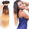 Ombre 100% Unprocessed Brazilian Virgin Straight Hair Extension 300g/3 Bundles #2 small image