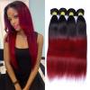 Brazilian virgin hair bundles 1B-Bug color red human hair weave 4bundles/200g #1 small image