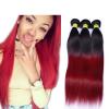 Brazilian virgin hair bundles 1B-Bug color red human hair weave 4bundles/200g #3 small image