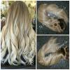 Brazilian Virgin Clip In Human Hair Extension Ombre Blonde 7pcs/100g