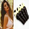 100% Brazilian Virgin Human Remy Hair Extension 4 Bundle Weaving Weft Loose Wave #1 small image