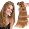 1/2/3 Bundle Brazilian Remy Virgin Hair Color 27# Straight Human Hair Weft Weave #1 small image
