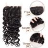 Brazilian Deep Wave Virgin Human Hair Weft 3 Bundles 300g with 4*4 Lace Closure #4 small image