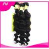 100% 6A Unprocessed Virgin Brazilian loose  wave Hair Natural Black bundles 100g #3 small image