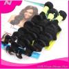 100% 6A Unprocessed Virgin Brazilian loose  wave Hair Natural Black bundles 100g #4 small image