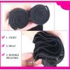 100% 6A Unprocessed Virgin Brazilian loose  wave Hair Natural Black bundles 100g #5 small image