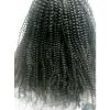 Brazilian Human Virgin Hair Weft Kinky Coarse Natural Black Hair Extension #3 small image