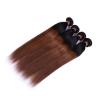 4 Bundles 50G Peruvian Virgin Straight Ombre Human Hair Extensions Weave Weft #4 small image