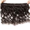 8A 3 Bundles Loose Wave Curly Peruvian Virgin Human Hair Extensions Weave Weft